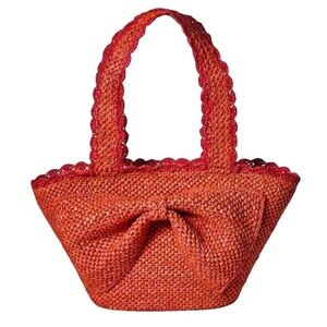 Kate Spade Red Woven Tote Bag